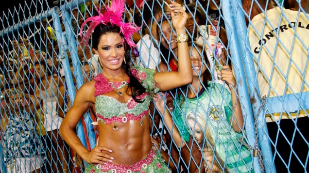 Gracyanne Barbosa no ensaio técnico das escolas de samba do Rio de Janeiro, na Sapucaí