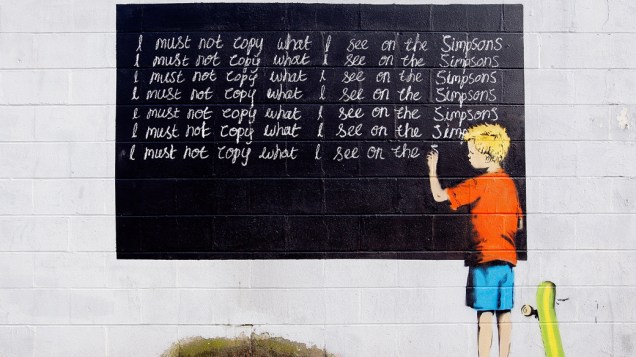 Grafite de Banksy, em Nova Orleans, nos Estados Unidos
