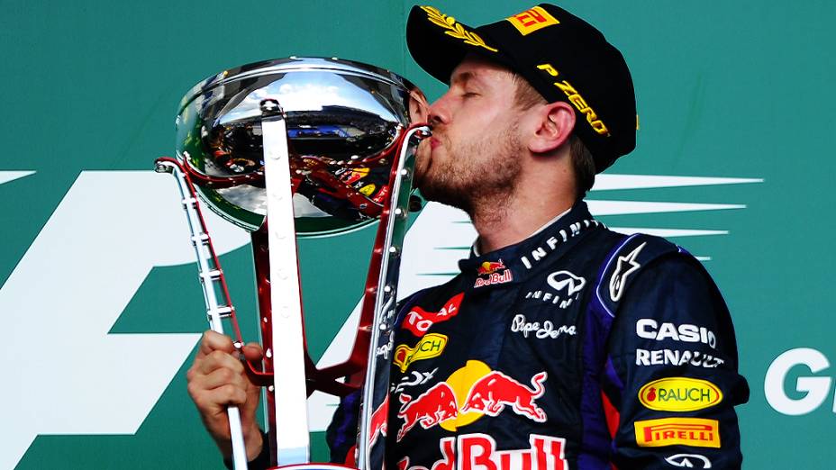 O alemão Sebastian Vettel: mais uma vez, sem adversários na pista