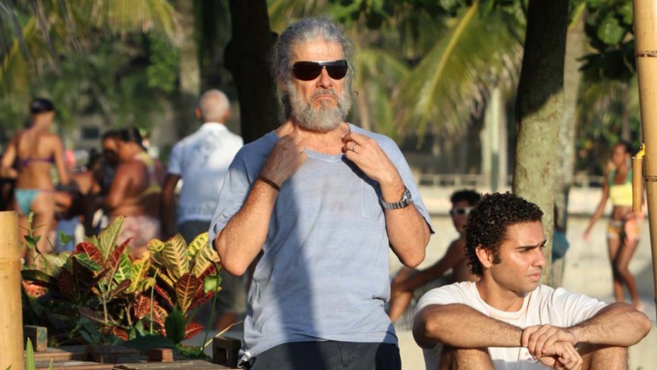 Gravação de Fina Estampa na praia da Barra da Tijuca no Rio de Janeiro