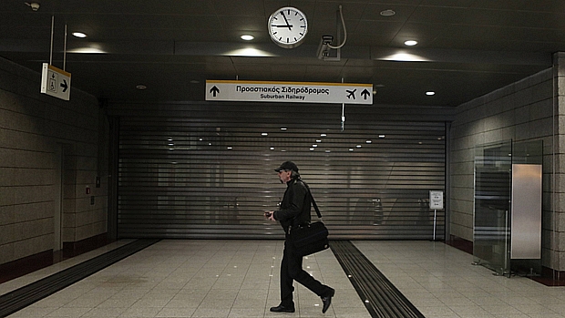 Estação de trem em Atenas ficou fechada por causa da greve