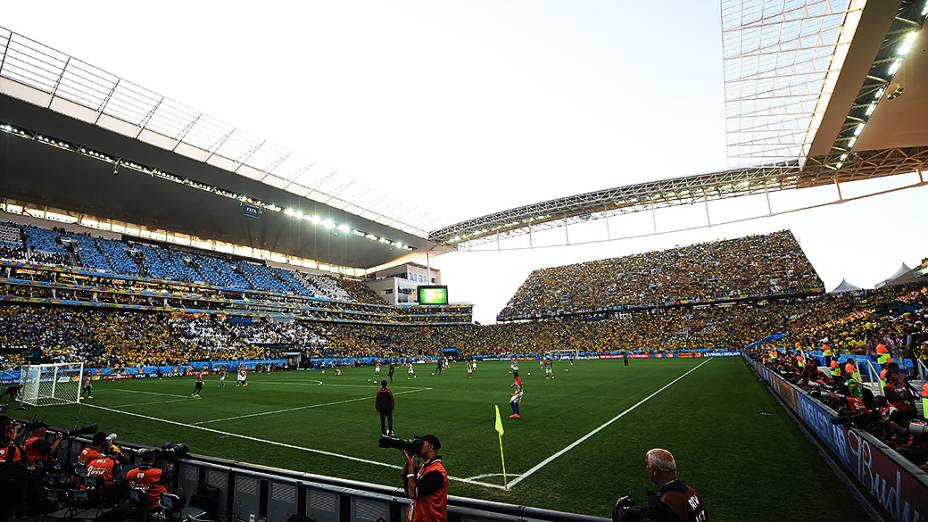 Brasil e Croácia na abertura da Copa do Mundo no Itaquerão, em São Paulo