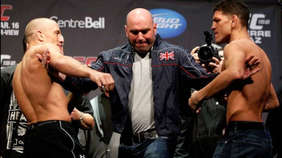 A pesagem do UFC 158: Georges St-Pierre x Nick Diaz, em Montreal
