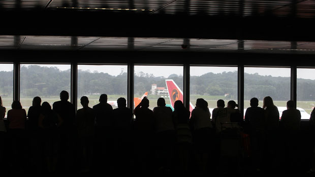 Movimento intenso no Aeroporto Internacional de São Paulo, em Guarulhos