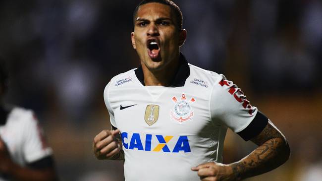 Guerrero comemora gol do Corinthians contra o San Jose da Bolívia