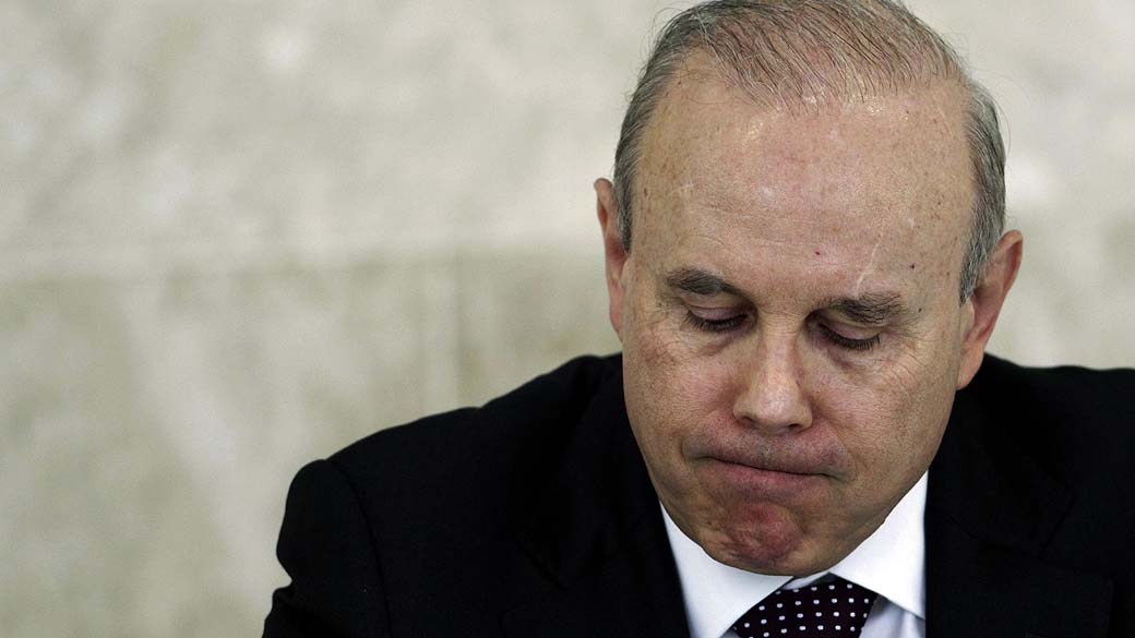 O ministro Guido Mantega durante encontro de Desenvolvimento Social e Econômico, no Palácio do Planalto, em Brasília