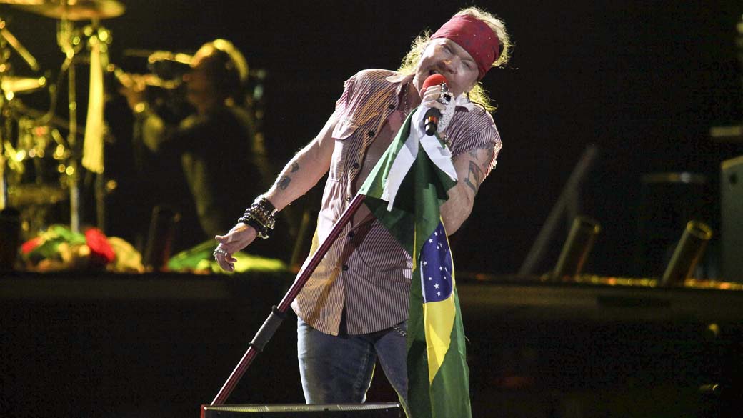 Axl Rose, vocalista da banda Guns N' Roses