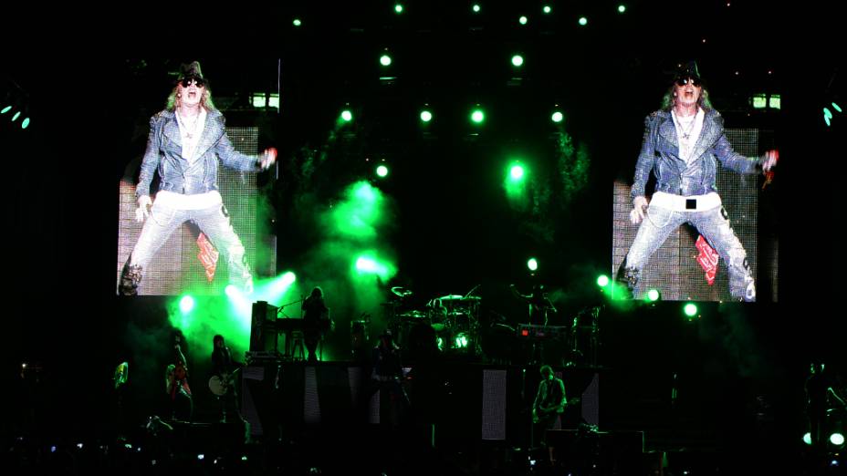 Apresentação do Guns N Roses no Anhembi, em São Paulo