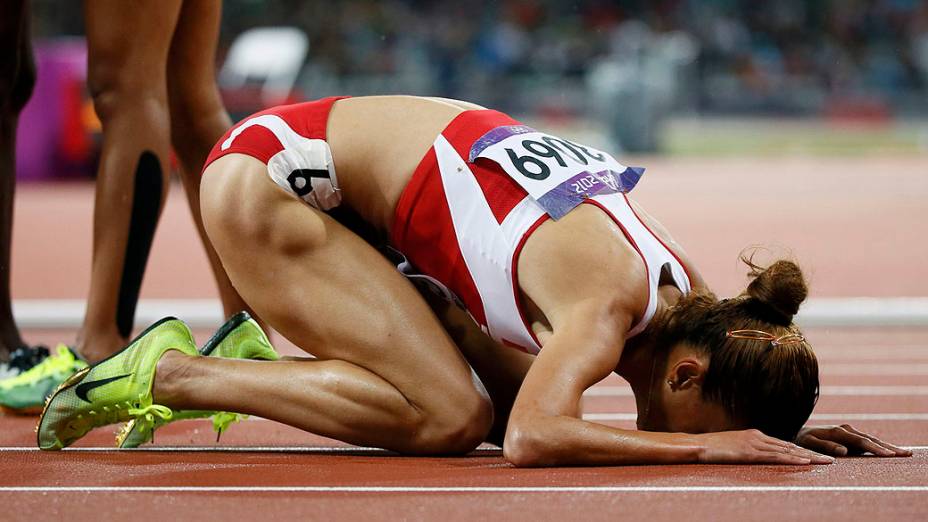 Habiba Ghribi, prata nos 3.000 m com obstáculos, ganhou uma das três medalhas da Tunísia em Londres