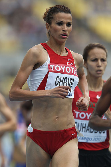 Habiba Ghribi (28) conquistou para a Tunísia a medalha de prata nos 3.000m obstáculos