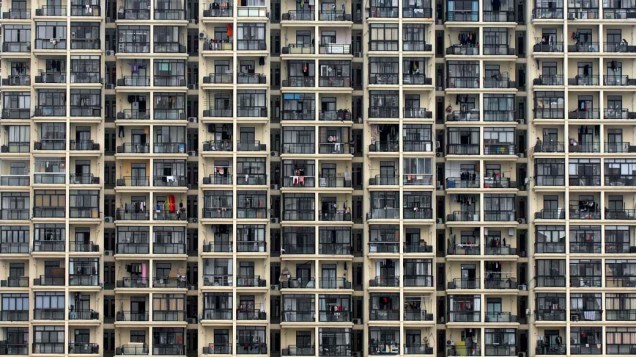 Prédio residencial em Xangai, na China