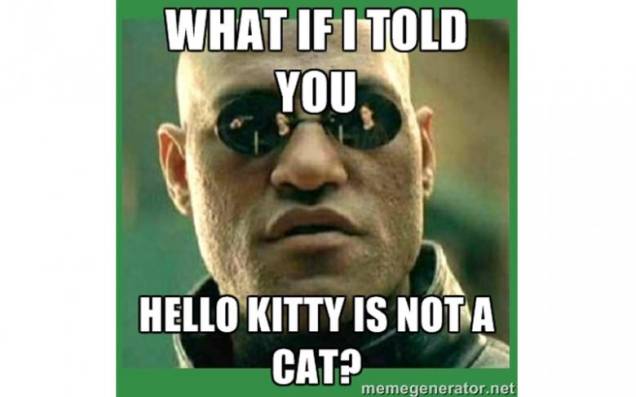 Morpheus (Laurence Fishburne), de Matrix (1999): E se eu te dissesse que a Hello Kitty não é uma gata?