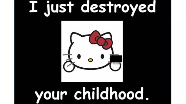 Hello Kitty indelicada: Acabei de destruir sua infância