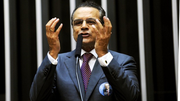 Henrique Alves em discurso no plenário da Câmara na eleição para presidente da Casa
