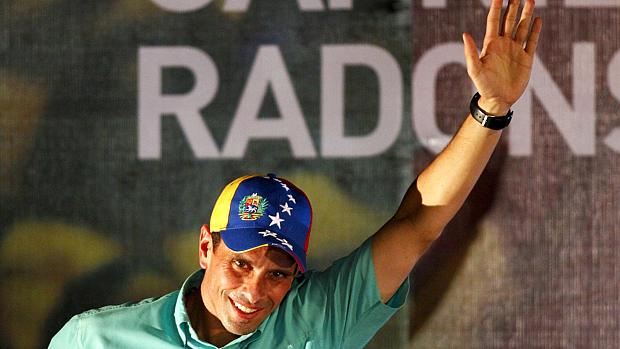 Herique Capriles: governador do estado de Miranda comemora a vitória