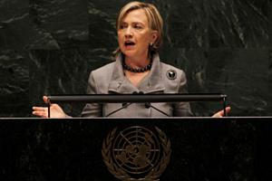 Hillary Clinton discursa em conferência da ONU