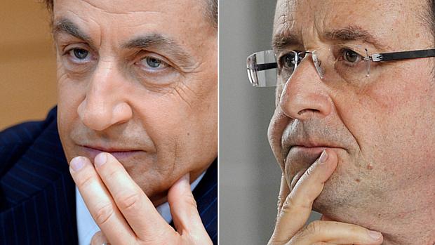 Hollande conseguiu o primeiro lugar no primeiro turno com 28,6%, enquanto Sarkozy conquistou 27,2%