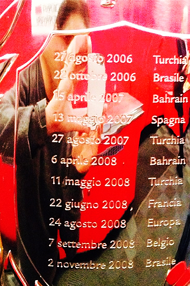 A Ferrari dedicou seu tradicional evento de final de ano, batizado de Final Mundial, para homenagear o brasileiro Felipe Massa, que faz sua despedida neste ano após oito temporadas defendendo a equipe
