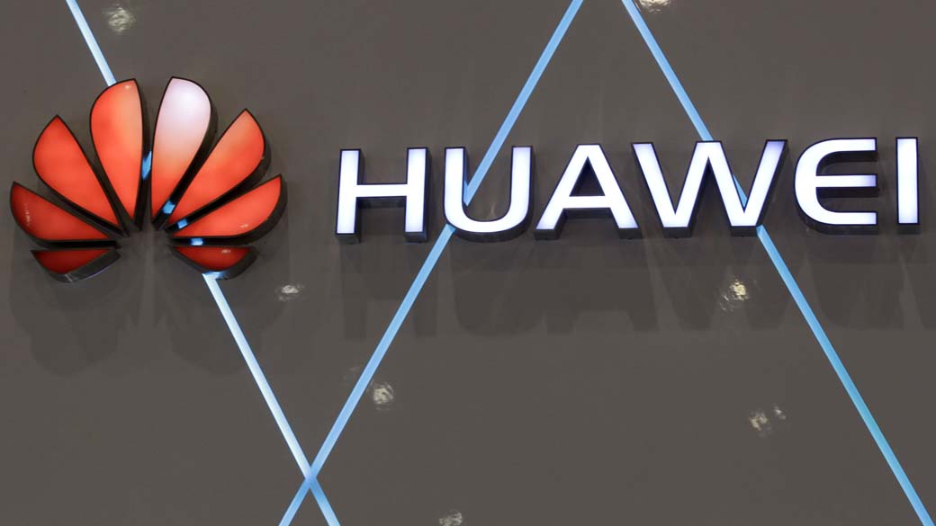 Logo da Huawei Technologies, empresa de componentes de telecomunicações