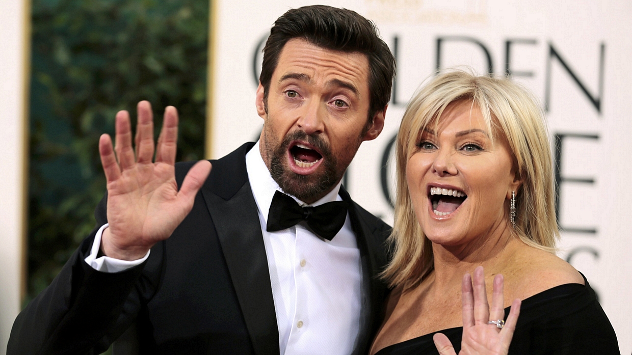 Hugh Jackman e sua mulher Deborra-Lee Furness
