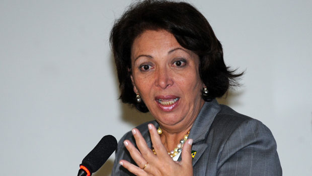 A nova ministra das Relações Institucionais, Ideli Salvatti, quando ainda ocupava a pasta da Pesca