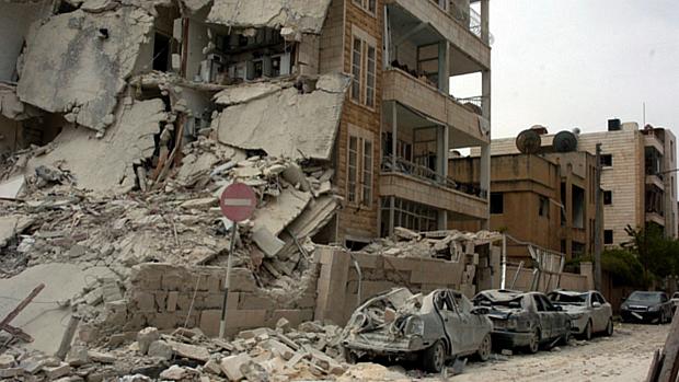Local de uma das explosões em Idleb