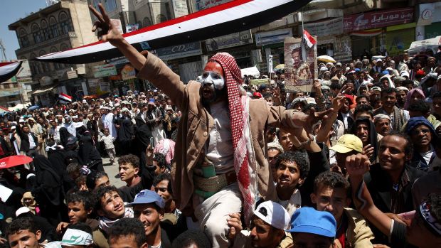 Manifestantes tomam as ruas de Saana nesta quarta contra o presidente Ali Abdullah Saleh