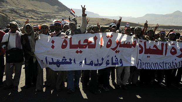 Passeata contra o ditador do Iêmen neste sábado