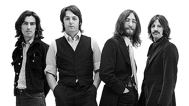 Imagem dos Beatles que ilustra o site da Apple