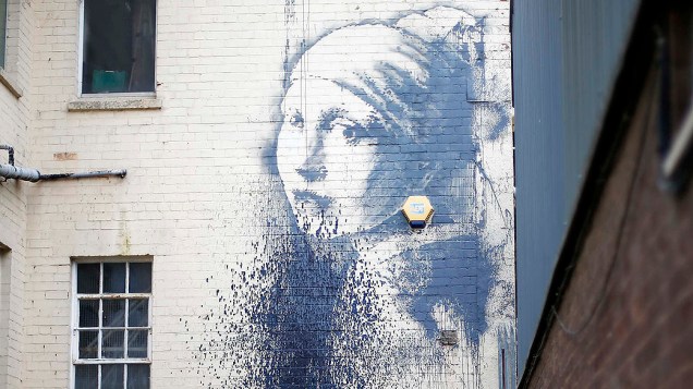 Trabalho do artista Banksy é vandalizado em Londres