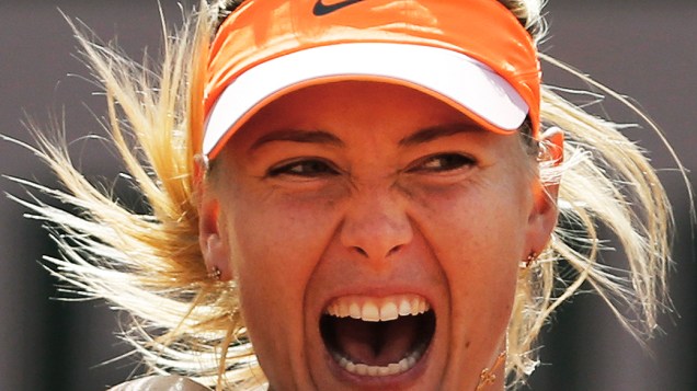A russa Maria Sharapova durante a semifinal do Aberto de Tênis da França, no estádio Rolang Garros, em Paris A russa Maria Sharapova durante a semifinal do Aberto de Tênis da França, no estádio Rolang Garros, em Paris