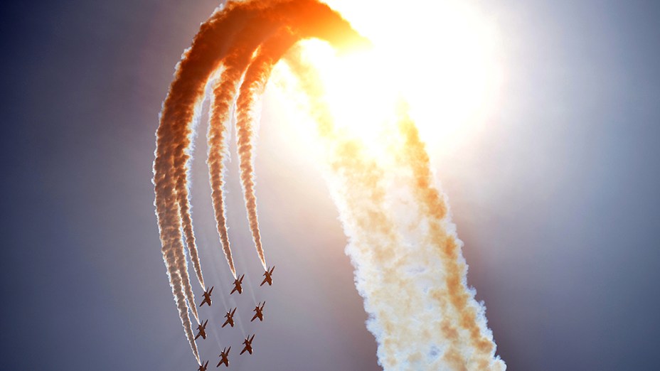 Força Aérea da Grã-Bretanha durante as comemorações do 70º aniversário do Dia D em Portsmouth, ao sul da Inglaterra
