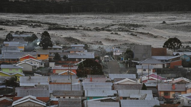 Termômetro registrou -2° C na cidade de São Joaquim, em Santa Catarina