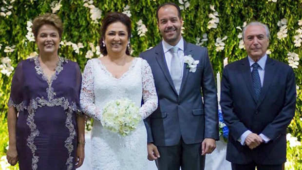 Dilma no casamento da ministra Katia Abreu
