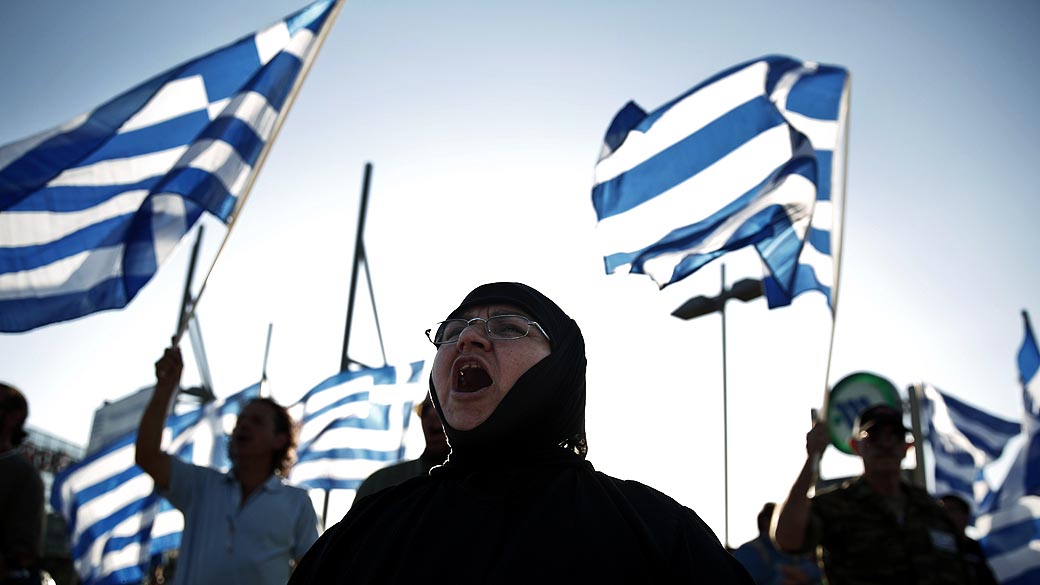 Em 2013, houve muitas manifestações contra as medidas de austeridade da Grécia