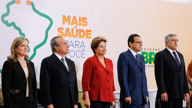 Presidente Dilma Rousseff durante a cerimônia de Lançamento do Pacto Nacional pela Saúde