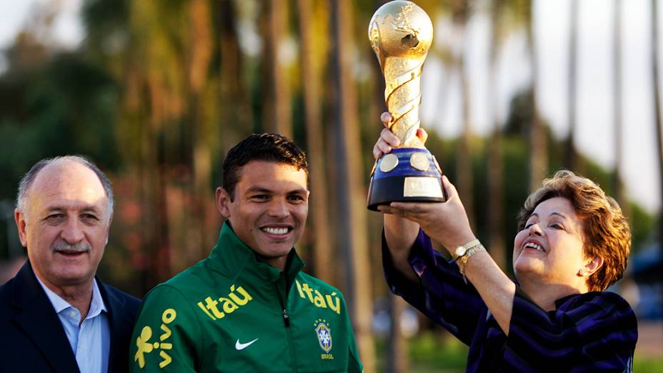 Presidente Dilma Rousseff recebe a Seleção Brasileira no Palácio da Alvorada