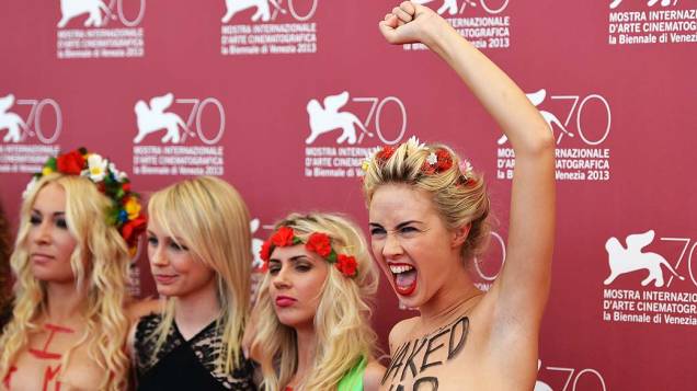 Documentário do grupo feminista Femen é exibido durante o 70 º Festival Internacional de Cinema de Veneza, em 04/09/2013