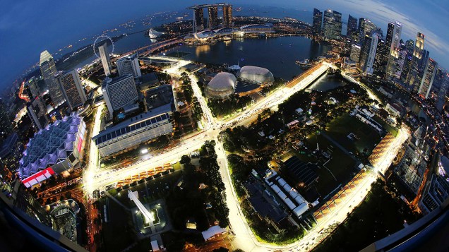 Circuito de rua em Cingapura onde será realizada a etapa do campeonato de Fórmula 1, no próximo dia (22)