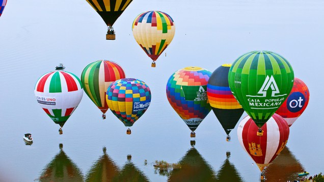 Nesta segunda-feira (18), foi realizado o último dia do Festival Internacional de balões, o maior da América Latina, na cidade de Leun, no México