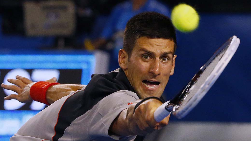 Novak Djokovic durante o torneio de Melbourne, na Austrália