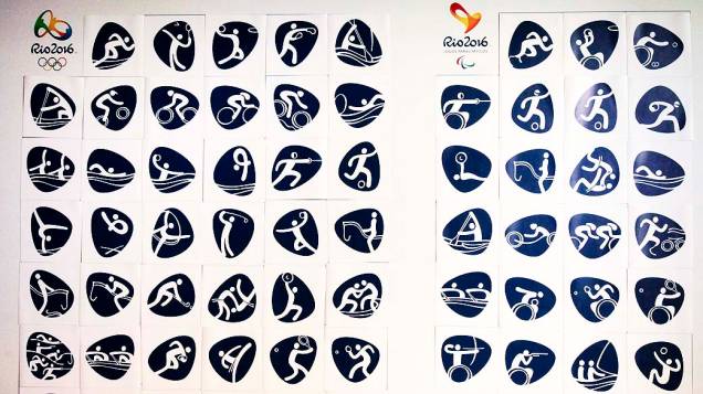 O Comitê Organizador dos Jogos Olímpicos e Paraolímpicos Rio-2016 divulgou na manhã desta quinta-feira (07) os símbolos (pictogramas) que serão usados para representar os esportes no evento
