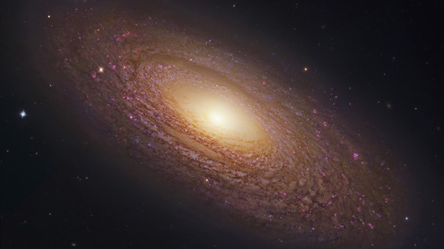 Foto divulgada pela Nasa nesta segunda-feira (21), mostra uma das galáxias mais conhecidas, a NGC 2841, com um diâmetro de 150000 anos-luz aproximadamente
