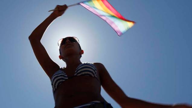 Mulher durante a parada gay de Tel Aviv, em Israel