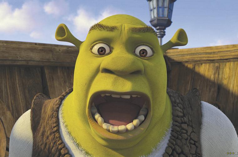O personagem animado Shrek