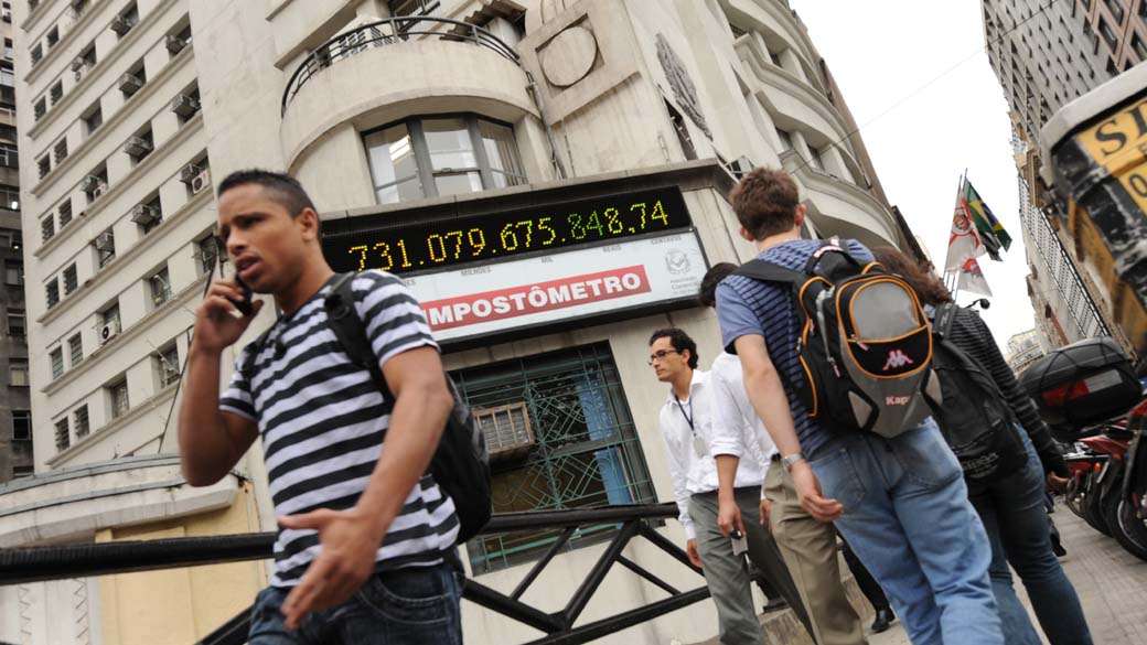 Impostômetro, no centro de São Paulo