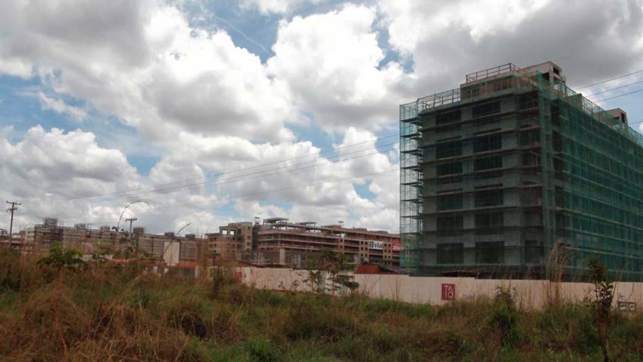 Obras do novo bairro: alto padrão