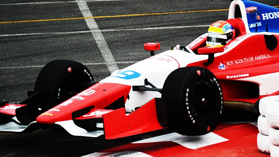 Justin Wilson durante corrida da Indy 300, no Anhembi, em São Paulo neste domingo (05)