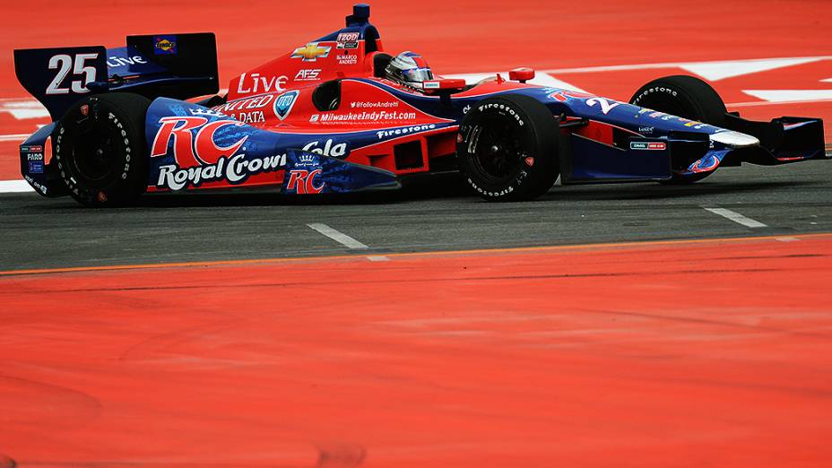 Marco Andretti durante corrida da Indy 300, no Anhembi, em São Paulo neste domingo (05)