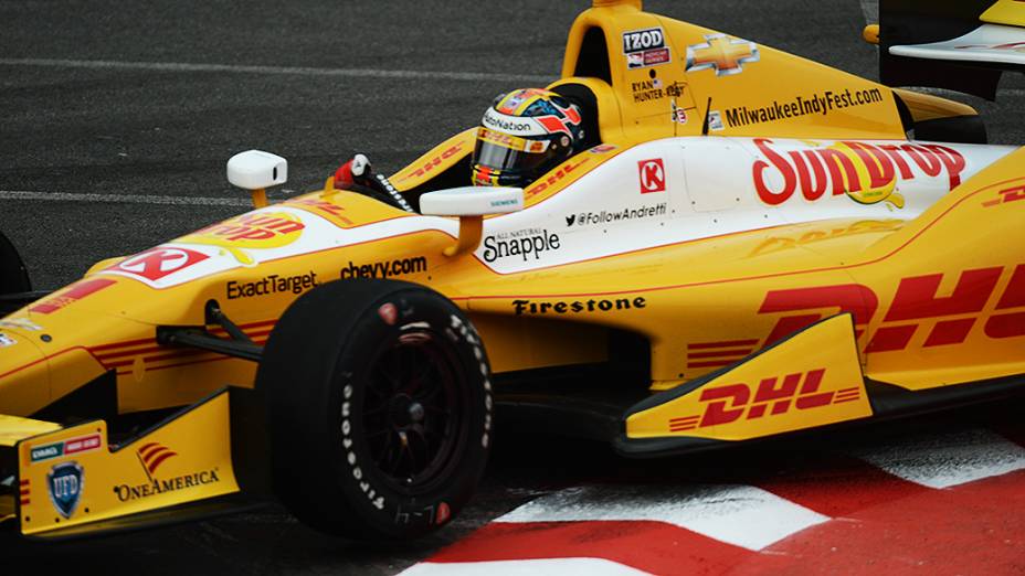 Ryan Hunter-Reay durante corrida da Indy 300, no Anhembi, em São Paulo neste domingo (05)